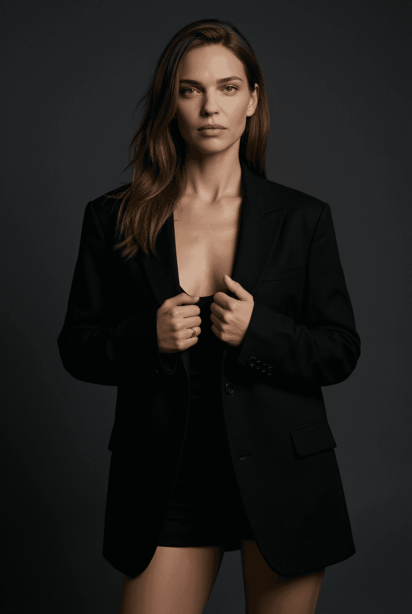 Портрет в студии, в движении